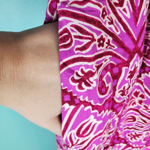 Knox Rose Women's Sleeveless One Shoulder A-Line Maxi Dress Magenta Geome XL - Picture 5 of 9